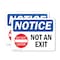 Signmission Exit Sign, Plastic, 14 in W, 10 in H, Not An Exit OS-2PACK-NS-P-1014-L-15165 - alternate 1
